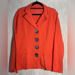 Neon Buddha Vibrant Orange Blazer